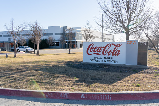 Coca Cola Dallas Syrup Distribution Center In Dallas Texas Usa Stock