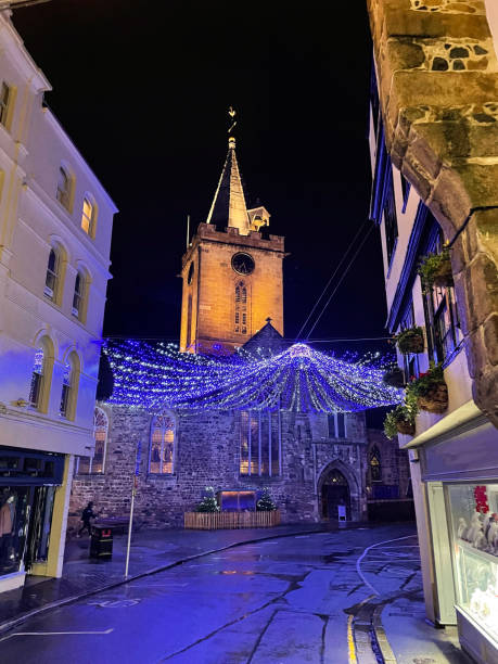 Christmas lights in St Peter Port Guernsey