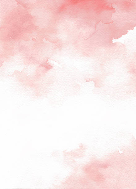 istock Pink abstract watercolor painting on white paper texture background for invitation card, book cover decorations and more 1445228797
