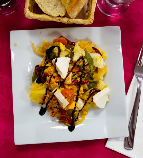 istock Autumn salad with potatoes and fresh soft cheese 1445230610