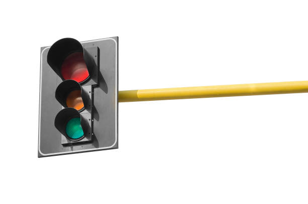 istock Green traffic light isolated on white background for easy selection 1445231348