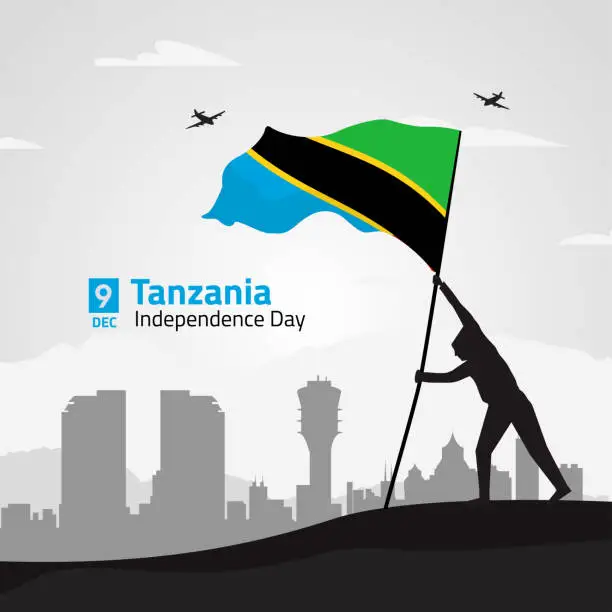 Vector illustration of Tanzania Independence Day illustration