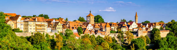 berühmte altstadt von rothenburg ob der tauber - bayern - rothenburg old town travel tourism stock-fotos und bilder