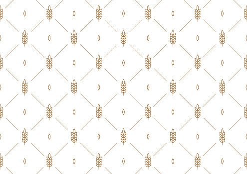 Wheat pattern wallpaper. oat symbol. free space for text. rice sign. Rice pattern wallpaper.