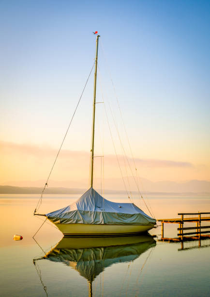 sailboat at the lake starnberger see - Tutzing - bavaria