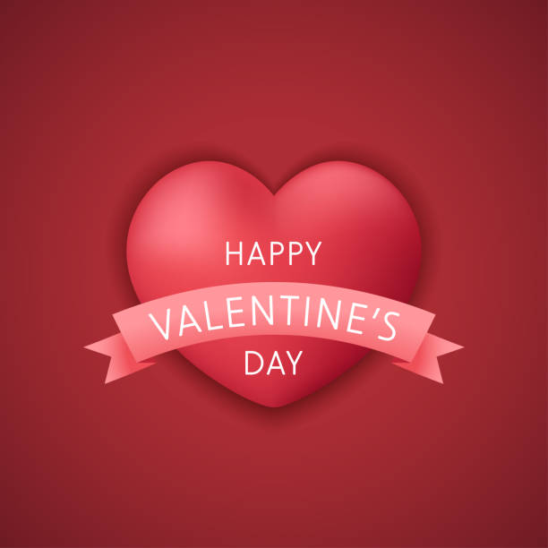 ilustrações de stock, clip art, desenhos animados e ícones de valentine's day concept background. vector illustration. cute love banner or greeting card. - february three dimensional shape heart shape greeting