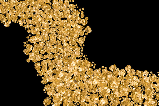 gold nuggets coming down dynamicly