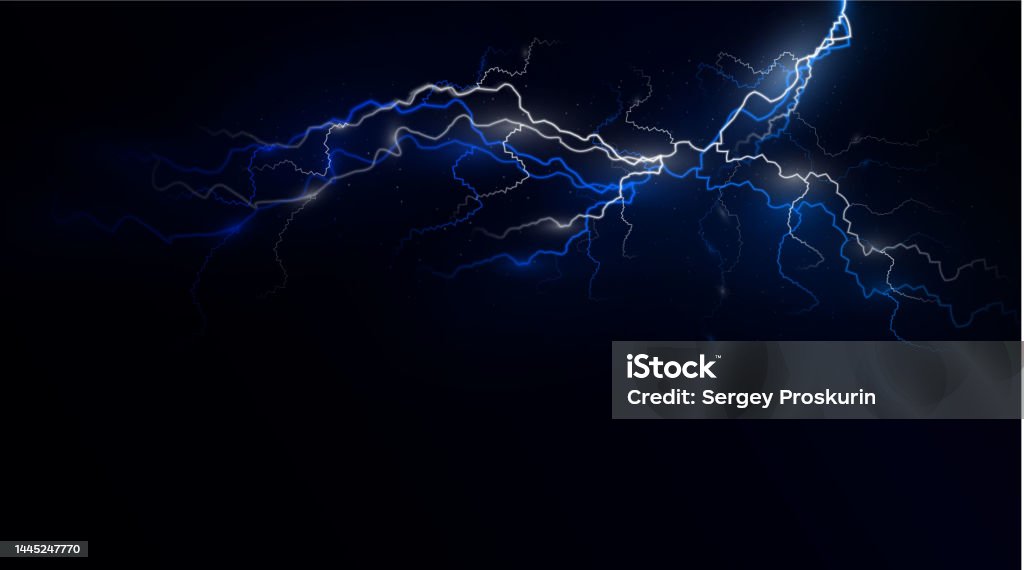 Lightning Line Color Light Blue Isolated Vector Lightning Magic Light Abstract Lines ...