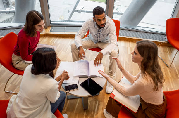 istock Business people at a conference 1445248221