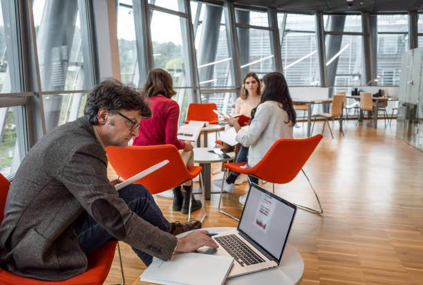 istock Business people at a conference 1445248224
