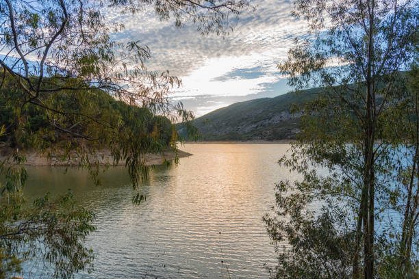 istock Idyllic sunset at the lake 1445250636
