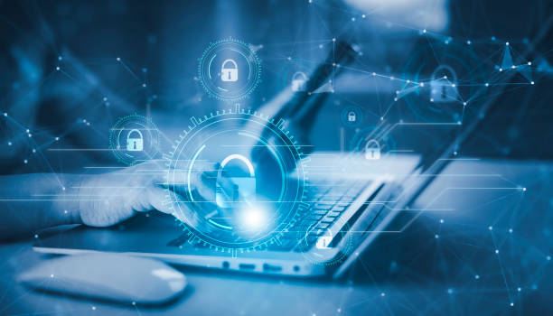 istock Concept Technology with Laptop. Hand using laptop with forex graph hologram, Concept technical analysis, digital software technology development, Data Processing, internet network technology concept 1445251372
