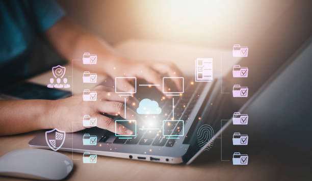 istock Security password login online concept  Hands typing and entering username and password of social media, log in with smartphone to an online bank account, data protection from hacker 1445251374