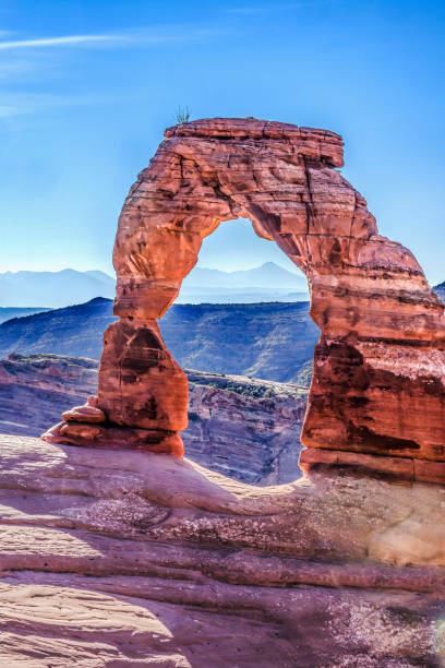 Delicate Arch Rock Canyon Arches National Park Moab Utah USA Southwest.