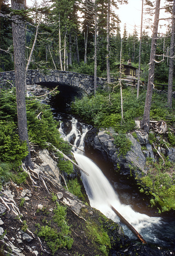 Mt Rainier National Park - Waterfall - 1979. Scanned from Kodachrome 25 slide.