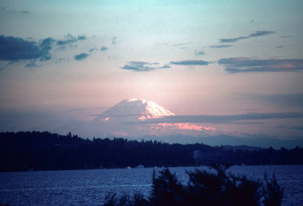 istock Mt Rainier National Park - Distant View at Sunset - 1979 1445257106