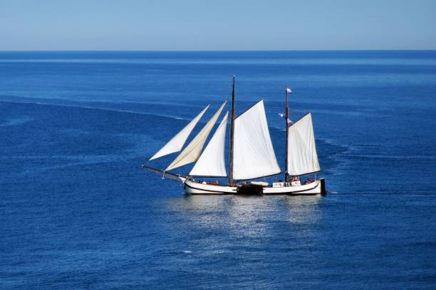 istock Sailboat on blue sea 1445258496
