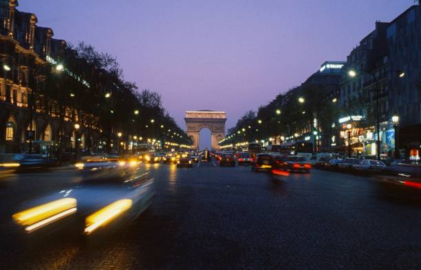 istock The Avenue de Champs Elysees at dusk 1445258530