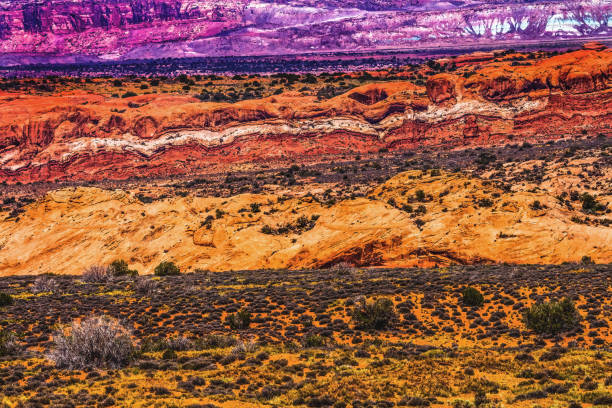 Painted Desert Red Moab Fault Arches National Park Moab Utah