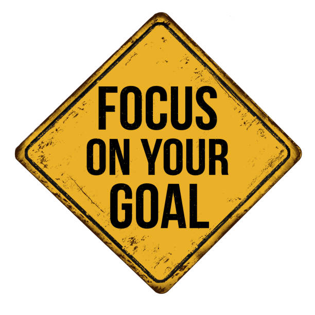 istock Focus on your goal vintage rusty metal sign 1445260152