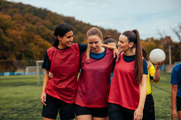 istock Female soccer players bonding. 1445262519