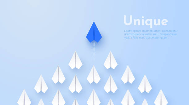 istock Paper planes flying forward. Leadership, success, teamwork, management, boss, motivation and business concept. 1445262547
