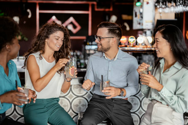 istock Multiracial Friends having Fun in the Cafe 1445262852
