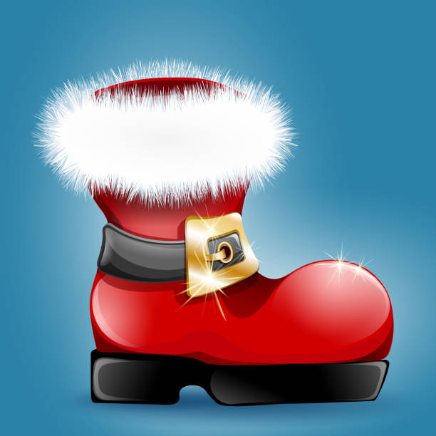 weihnachtsstiefel cartoon - nikolaus stiefel stock-grafiken, -clipart, -cartoons und -symbole