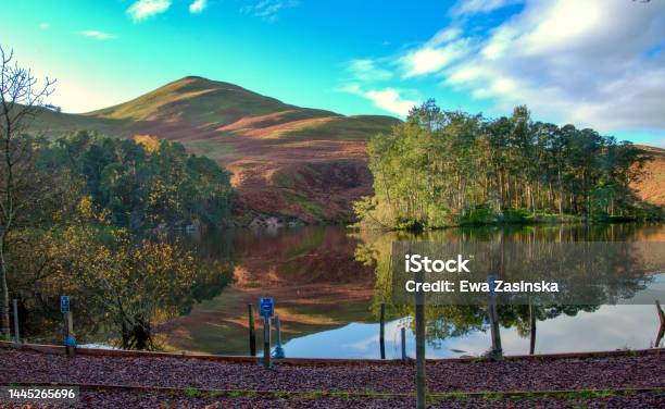 Pentland Hills Panorama Stock Photo - Download Image Now - Aerial View, Autumn, Beauty In Nature