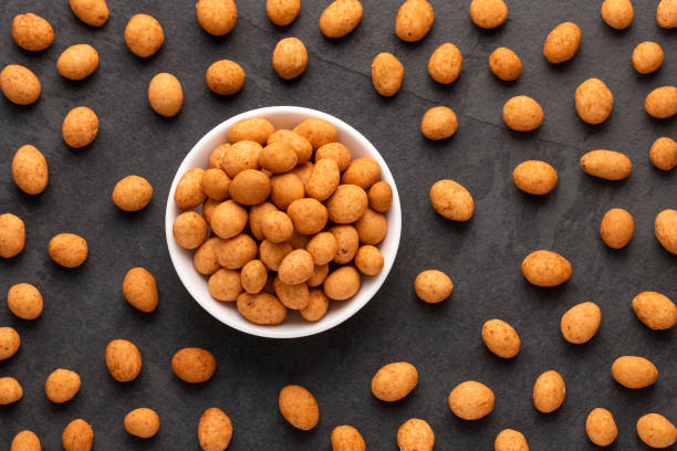 istock Organic Japanese peanuts in the bowl - Arachis hypogaea 1445266957