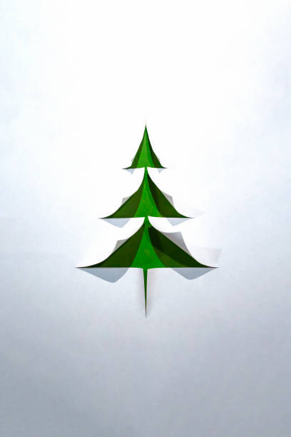 istock Christmas tree conceptual paper background with copy space. Merry Christmas. 1445267653