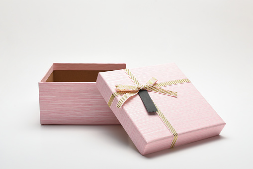 Open gift box on the white background