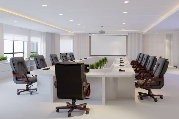 3d render od working office interior