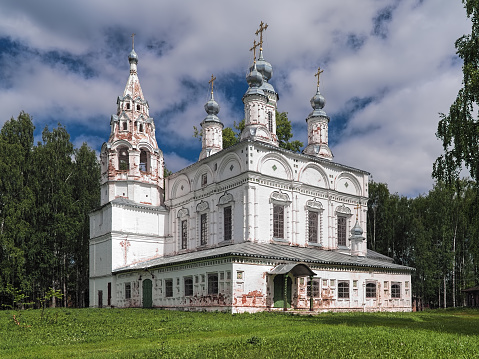 Veliky Ustyug, Russia. Transfiguration Church of former Transfiguration nunnery. The church was built in 1689-1696.
