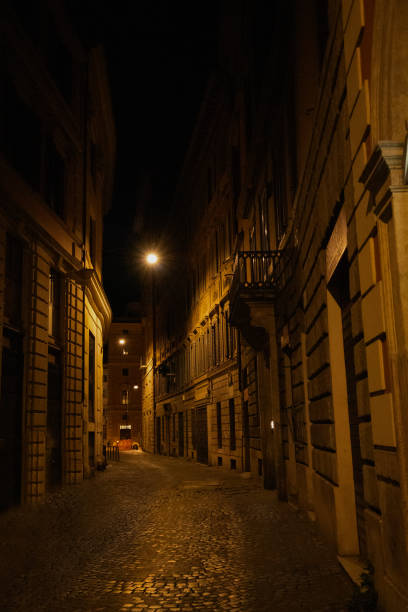 istock Night street in Rome 1445272446