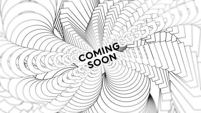 Coming Soon promo words swing on white background animation loop. Coming Soon text swinging with many layers seamless backdrop. Creative sway promotion advertising kinetic typography.