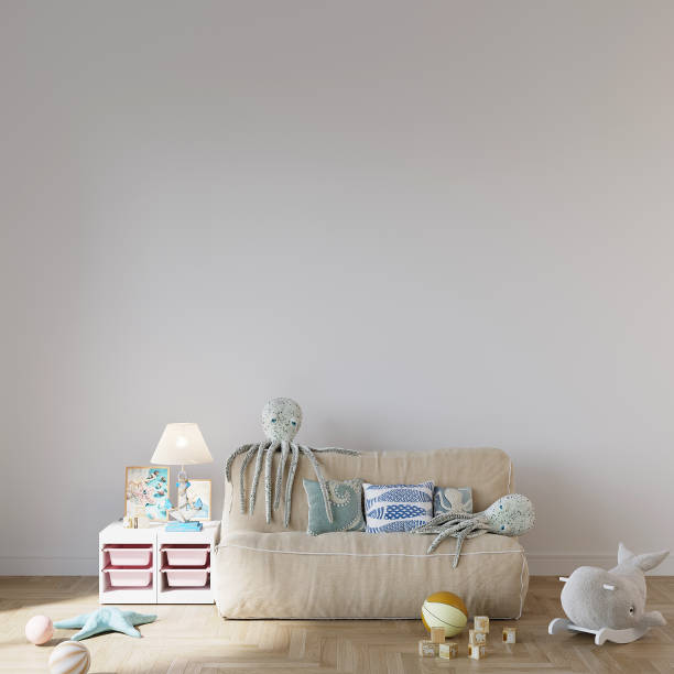 istock Baby Room Wall Mockup, Baby Room Design 1445280233