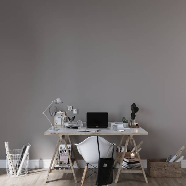 istock Study Room Frame Mockup, Young Room Mockup, Study Room Wall Mockup, Interior Mockup 1445280370