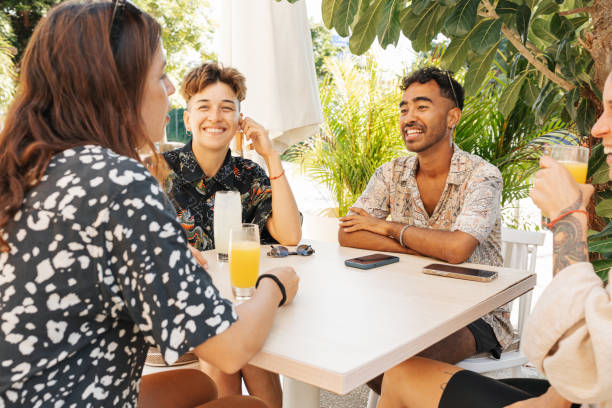 istock Friends spend time together at the local cafe 1445281383