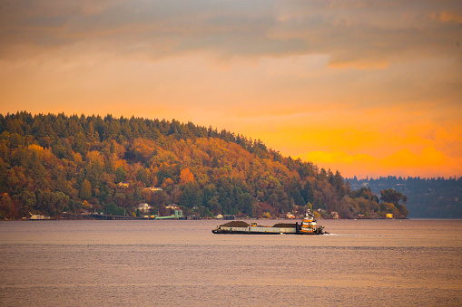 Puget Sound in late autumn near Gig Harbor, Washington