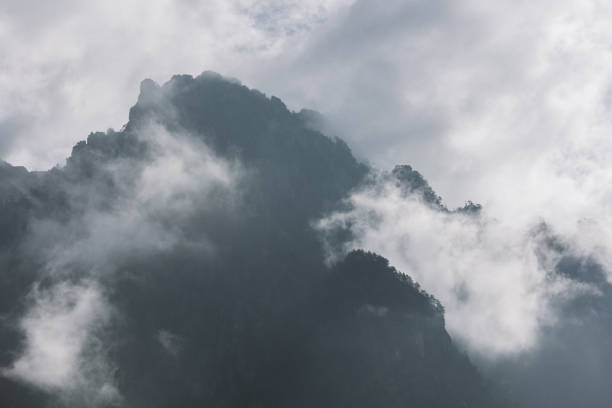 Mountains and cloudscape sky in summer, natural scenery background.