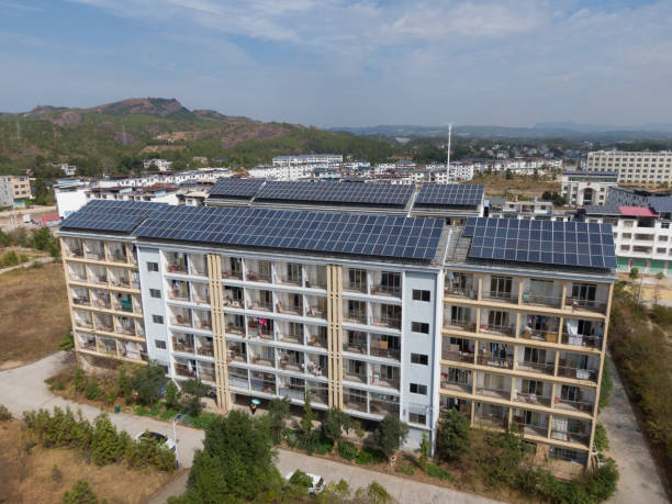 istock Solar power generation in residential areas 1445290079