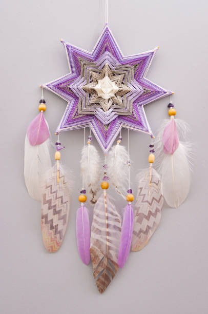istock Esoteric woven mandala magical dreamcatcher  on grey background 1445296378