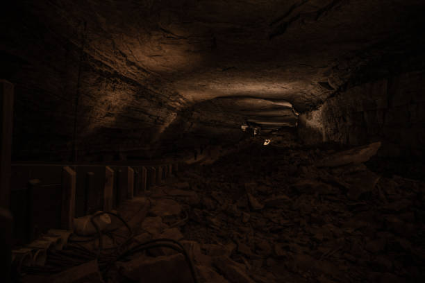 istock Lights Highlight The Tall Hallway of Mammoth Cave 1445304868