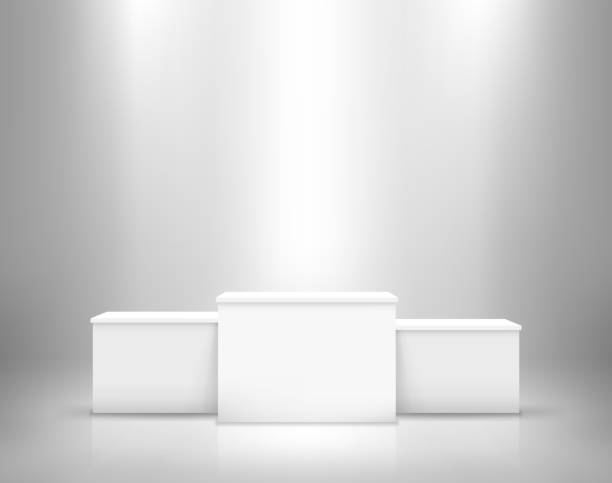 siegerpodest weiß - siegerpodest stock-grafiken, -clipart, -cartoons und -symbole