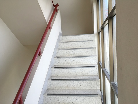 close up staircase in building