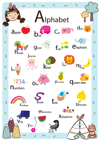 Printable ABC alphabet animals for kids