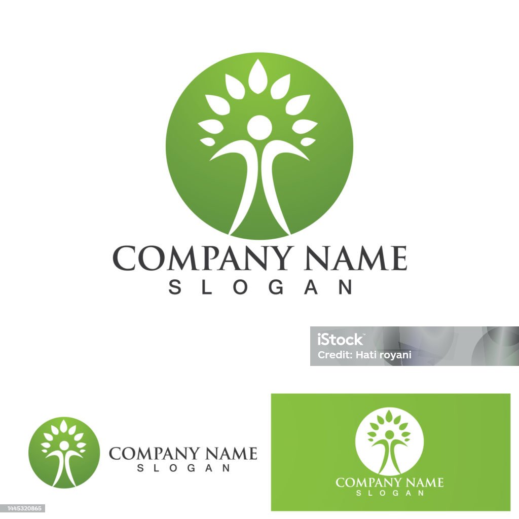 Find People Tree Vector People Tree Vector Logo Template Illustration Design Stock Illustration ...