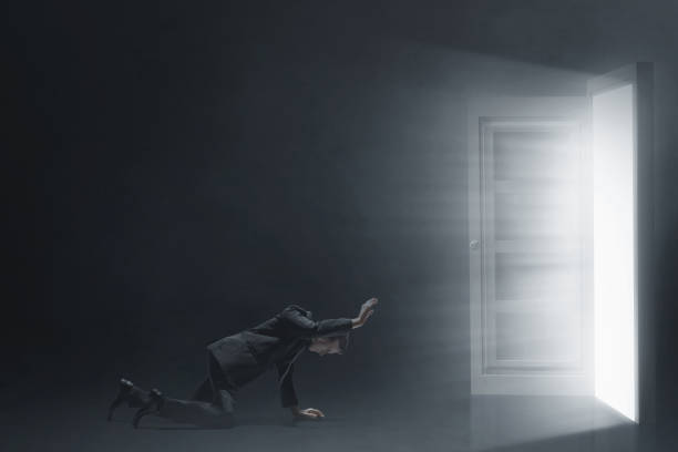 istock Business man never give up 3d illustration 1445324189