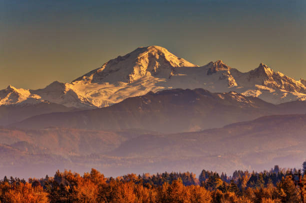 Mt Baker in autumn, viewed from Abbotsford, BC, Canada